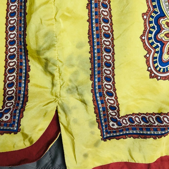 Nice Things by Paloma S yellow printed silk skirt size 6 - Picture 8 of 8